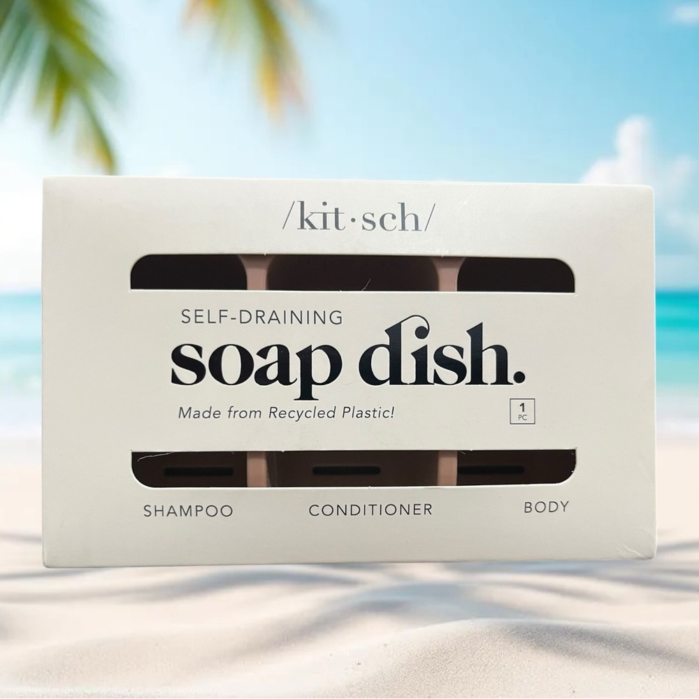Kitsch Eco-Friendly Draining Soap Dish 3 compartment